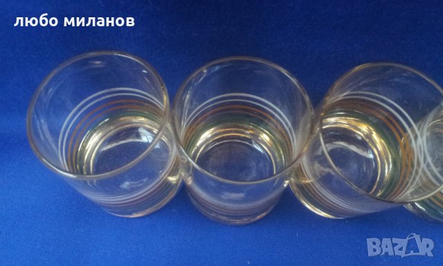 Ретро чашки за концентрат, цветни кантове 6 бр, снимка 3 - Колекции - 34807904