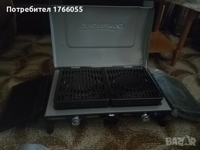 Къмпинг котлон Campingaz 600SG Xcelerate, двоен котлон и решетки, снимка 7 - Газови котлони - 53420120