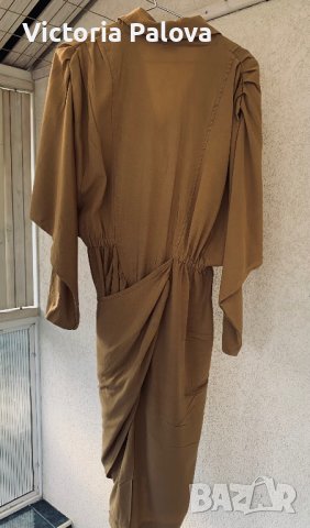 Бутикова рокля цвят горчица, снимка 10 - Рокли - 43636343