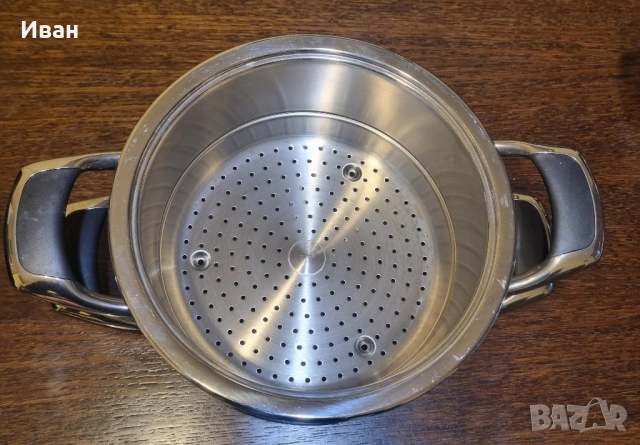 Amc готварски сет две тенджери и съд за готвене на пара, снимка 3 - Съдове за готвене - 52341337