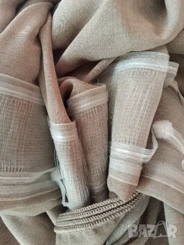 Кафяво полупрозрачно перде, снимка 9 - Пердета и завеси - 48701232