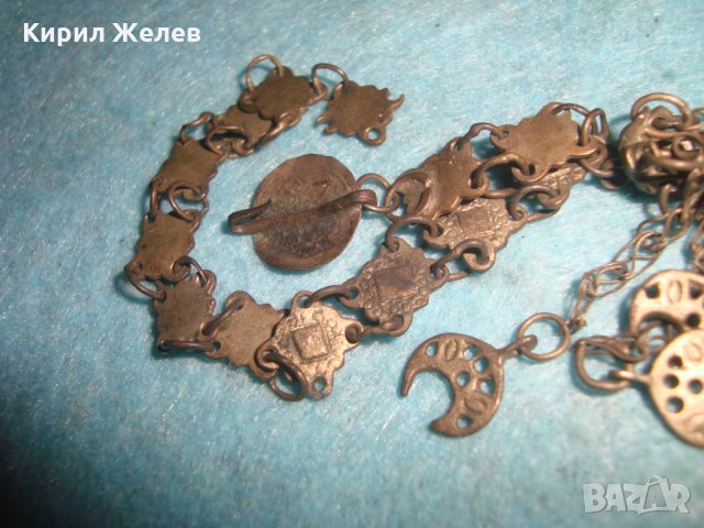 19 ВЕК ВЪЗРОЖДЕНСКИ НАКИТ СРЕБРО САЧАН ОРНАМЕНТИКА РЪЧНА ИЗРАБОТКА КУЧКА ОСМАНСКА ЗАБОДКА БИЖУ 26448, снимка 11 - Антикварни и старинни предмети - 34884075