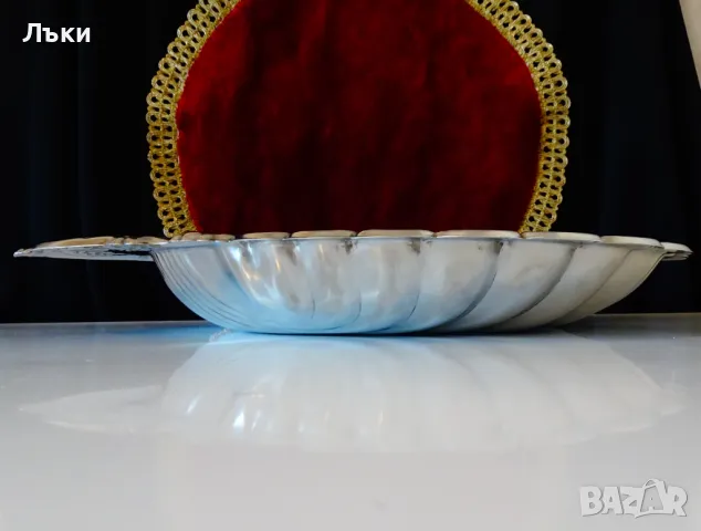 Посребрен съд за сервиране перлена мида,барок., снимка 6 - Антикварни и старинни предмети - 48031246