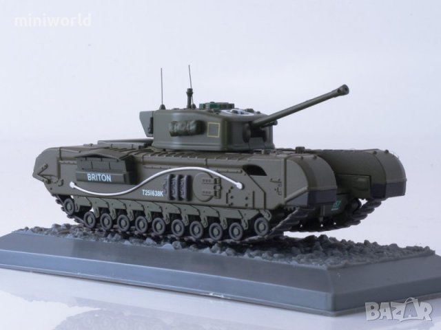 Churchill MK Великобритания танк 1944 - мащаб 1:43 на DeAgostini моделът е нов в блистер, снимка 2 - Колекции - 43966988