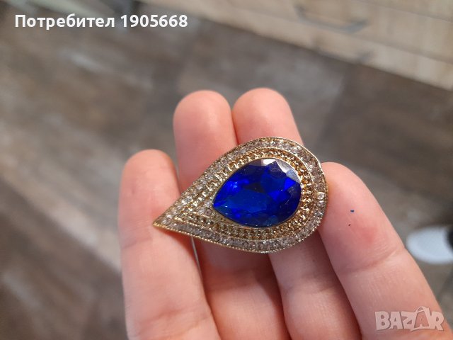 НОВ луксозен комплект- синя капка, снимка 6 - Бижутерийни комплекти - 39238198