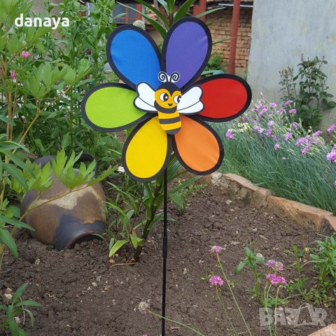 2896 Декоративна вятърна въртележка за градини и балкони Цвете