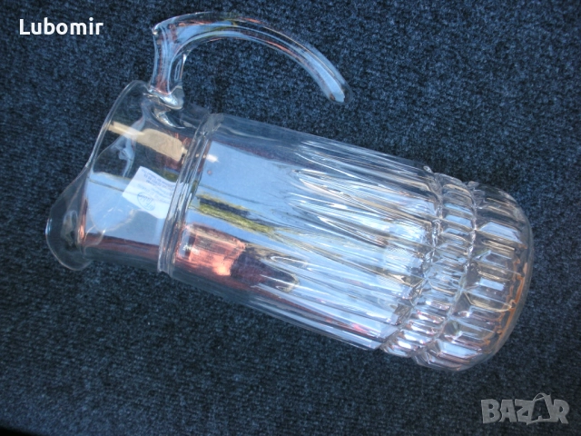 Стъклена голяма кана с уникален Арт дизайн - Нова !, снимка 3 - Аксесоари за кухня - 52115956