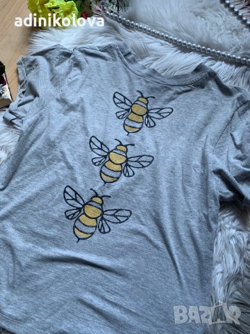 Тениска с пчели, снимка 3 - Тениски - 40843933