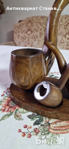 🌟🍂 Декоративен винтидж комплект с дървени лули 🍂🌟, снимка 4 - Лули - 52713948