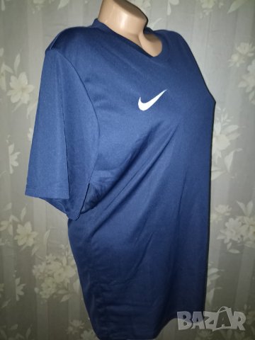 Nike Dri Fit- XL- Мъжка оригинална тениска с къс ръкав в тъмносиньо 