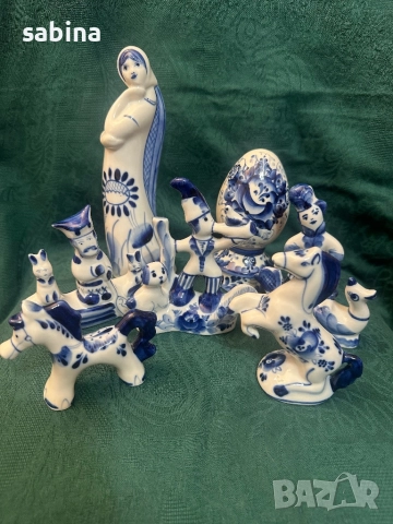 Порцеланови руски фигури/статуетки Гжел (Гжель)
