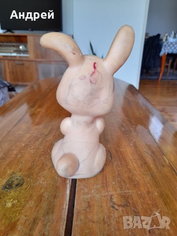 Стара играчка заек #2, снимка 3 - Антикварни и старинни предмети - 36937075