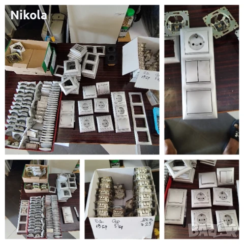 Контакти и ключове LEGRAND еднополюсни девиаторни и сериен