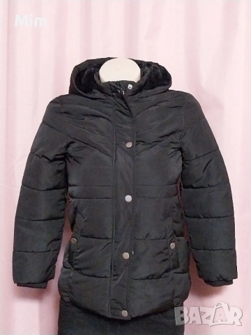 PRIMARK 8-9/135 Детска зимна шуба за момиче в черно , снимка 4 - Детски якета и елеци - 52494954