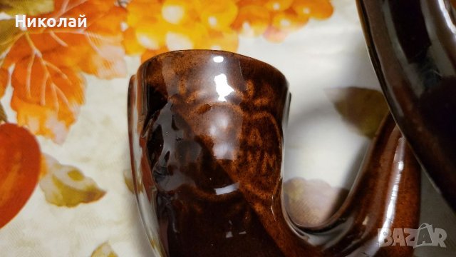 Комплект ритон с чашки ритончета,Шатра Хан Крум , снимка 4 - Антикварни и старинни предмети - 40715122