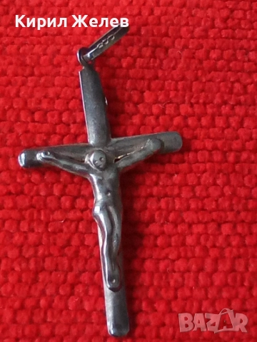 Старо сребърно кръстче 52163, снимка 4 - Колиета, медальони, синджири - 52361146