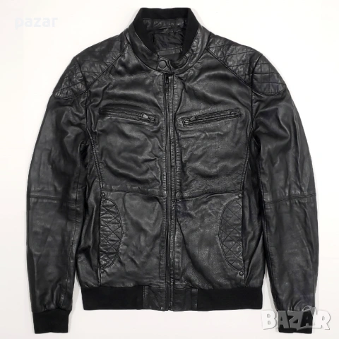 ZARA MAN Оригинално Мъжко Кожено Яке S-M