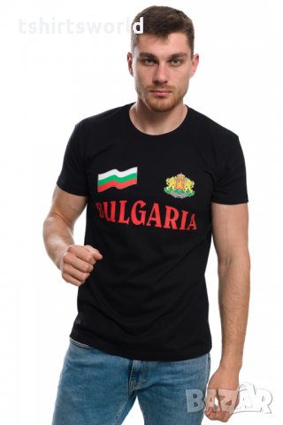 Нова мъжка тениска с трансферен печат България, знаме и герб, снимка 3 - Тениски - 29889449