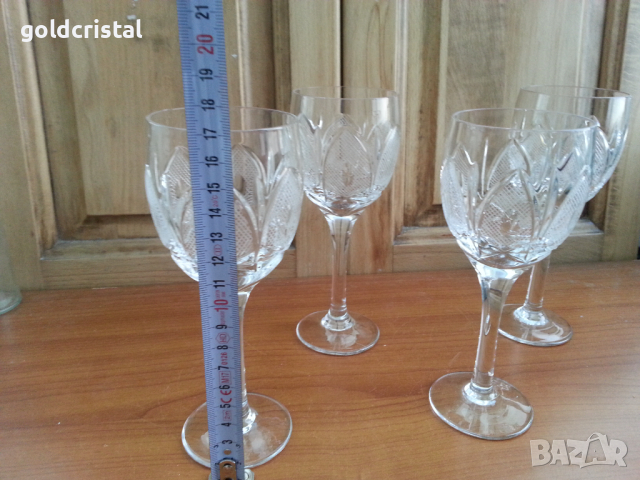 Кристални чаши, снимка 7 - Антикварни и старинни предмети - 36553643