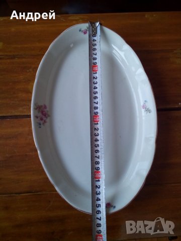 Стара порцеланова чиния,плато #5, снимка 5 - Антикварни и старинни предмети - 28523388