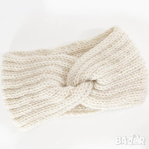 Дамски плетена лента за глава с усукване, снимка 6 - Други - 52643664