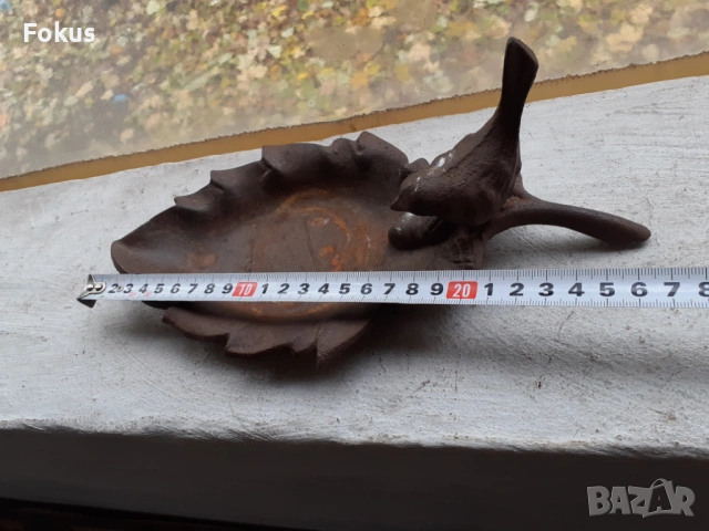 Старо малко чугунено плато с пиленце, снимка 5 - Антикварни и старинни предмети - 53358040