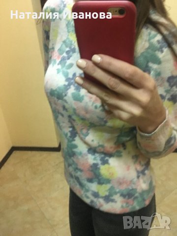 Дамска плетена блуза с флорални мотиви, снимка 7 - Блузи с дълъг ръкав и пуловери - 27657844