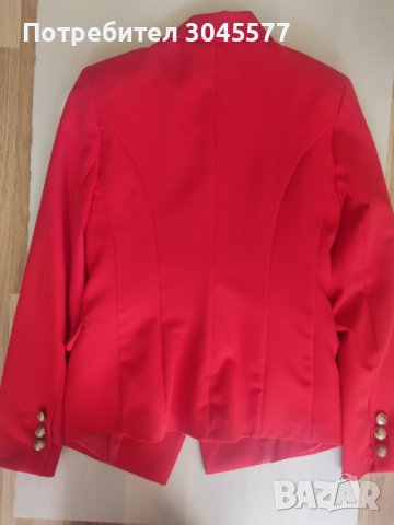 Жакет сако червен, размер S , снимка 4 - Костюми - 39763772