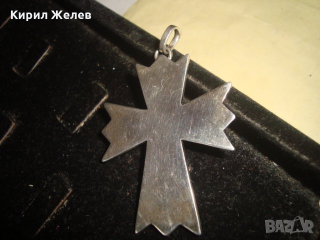 ПОСРЕБРЕН или СРЕБЪРЕН МАЛТИЙСКИ КРЪСТ МАГНИТ НЕ го ЛОВИ РЯДЪК 21673