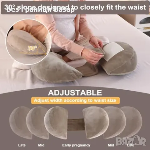 Нова Мека възглавница за бременни и кърмещи, преносим дизайн Удобна, снимка 6 - Възглавници - 48230860