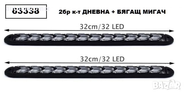 ДНЕВНИ СВЕТЛИНИ,DRL С БЯГАЩ МИГАЧ- 12LED,2бр.,3574-7, снимка 2 - Аксесоари и консумативи - 39429703