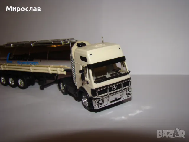 HERPA H0 1/87 MERCEDES ТИР КАМИОН МОДЕЛ КОЛИЧКА ЦИСТЕРНА, снимка 6 - Колекции - 48251141