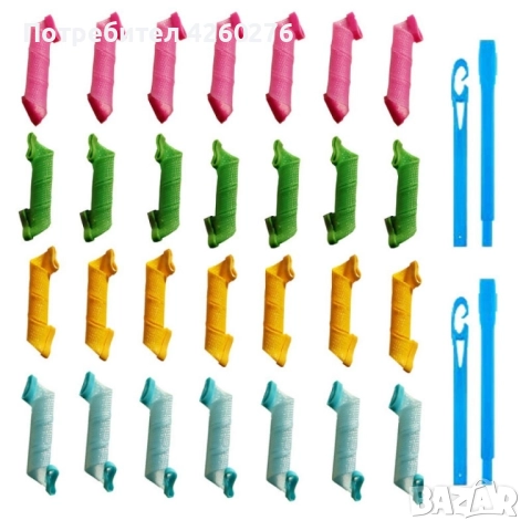 Ролки за вълнообразни къдрици, снимка 12 - Аксесоари за коса - 52077181