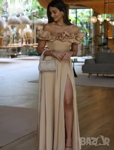 Сатенена дамска рокля Различни цветове , снимка 4 - Рокли - 50266305