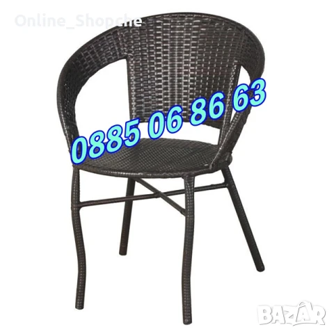 Градински ратанов комплект маса с два стола, снимка 5 - Градински мебели, декорация  - 51239354