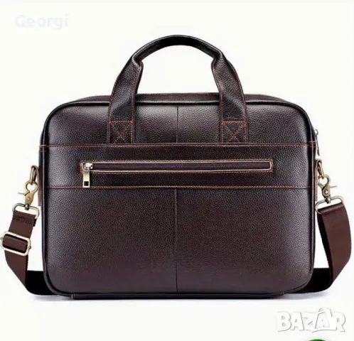 Ежедневно/Елегантна Бизнес чанта (за лаптоп 15"+) Премиум клас естествена кожа. Промоция!, снимка 4 - Чанти - 49281046