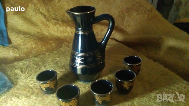 Керамични чаши два комплекта за ракия, снимка 2 - Антикварни и старинни предмети - 27140865