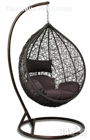 🌿 Градинска люлка от PVC ратан – Елегантност и комфорт за вашето външно пространство! 🌿, снимка 4 - Градински мебели, декорация  - 50209550