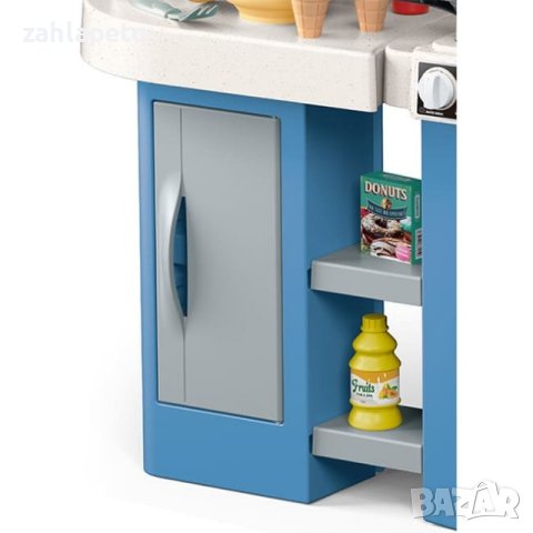 Голяма синя кухня с пара и 2 хладилника, снимка 5 - Играчки за стая - 43297968
