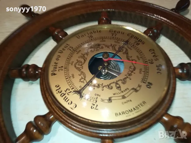 ДЪРВЕН РУЛ БАРОМЕТЪР-40СМ-ВНОС ФРАНЦИЯ 1111241113, снимка 6 - Антикварни и старинни предмети - 47923077