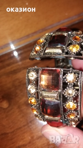 масивна гривна арт деко vintage, снимка 4 - Гривни - 51552581