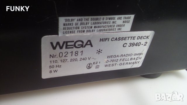Wega C 3940-2 Stereo Cassette Deck (1978 – 1980), снимка 14 - Декове - 34605185