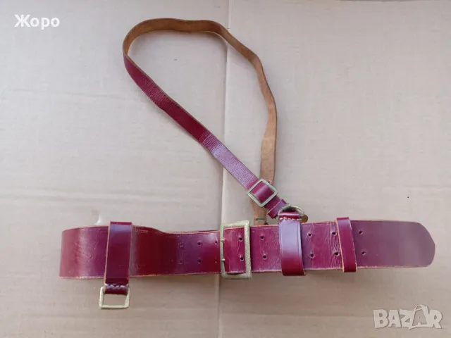 червен офицерски колан с протупей WW2 WWII