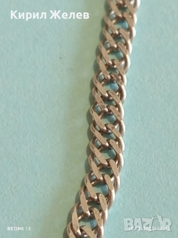 Сребърна гривна плетка ПАНЦИР елегантен стилен дизайн 25956, снимка 3 - Гривни - 52834320