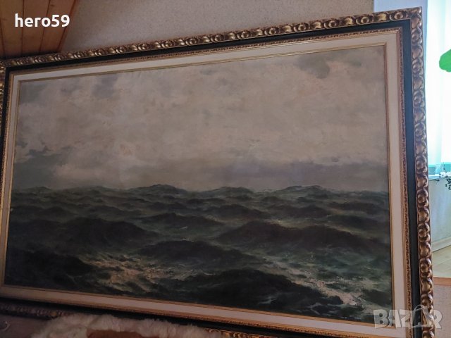 Огромна картина,масло 1943 г.размер178/110-Петър Бояджиев(1907-1963), снимка 5 - Картини - 39175557
