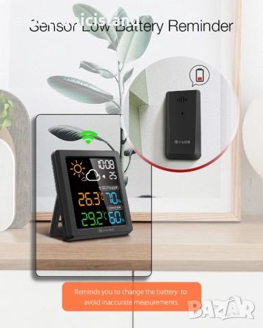 Метеорологична станция DIGOO DG-8647 с външен безжичен сензор,влажност,вътрешна и външна температура, снимка 4 - Друга електроника - 51654401