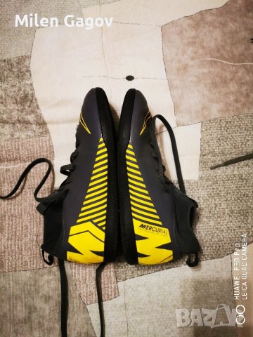 Детски спортни маратонки на фирмата Nike, модел Mercurial, с чорап, номер 36,5, идеално запазени. , снимка 3 - Футбол - 43429450