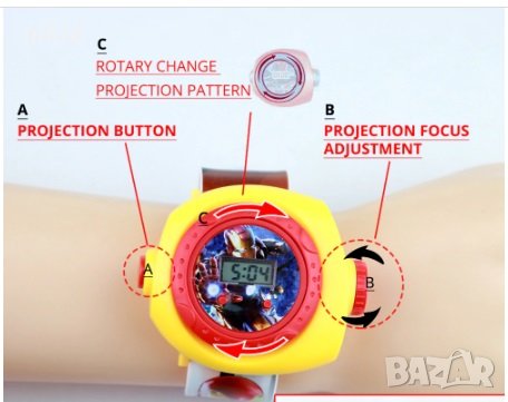 3D детски часовник прожектор Спайдърмен, снимка 2 - Детски - 28033793