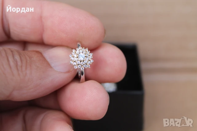 Дамски сребърни обеци , снимка 4 - Обеци - 50474494