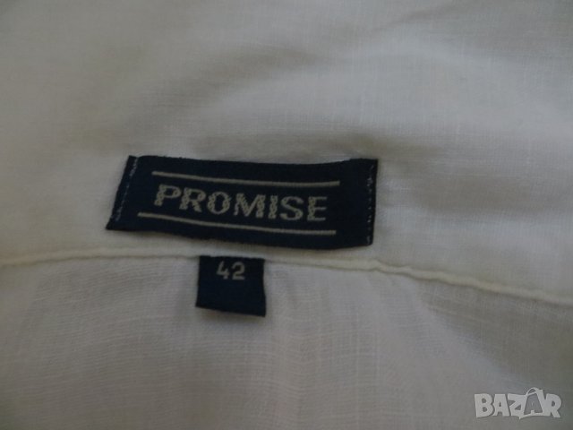 Мъжка риза с къс ръкав от лен Promise, снимка 3 - Ризи - 40727347